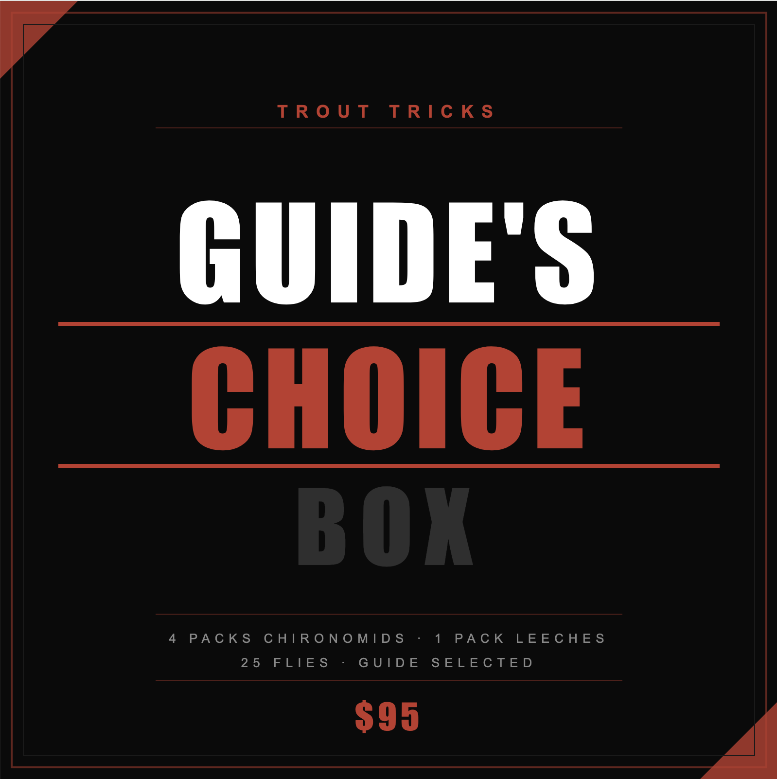 Guide's Choice Box — 25 hand-tied Colorado stillwater flies